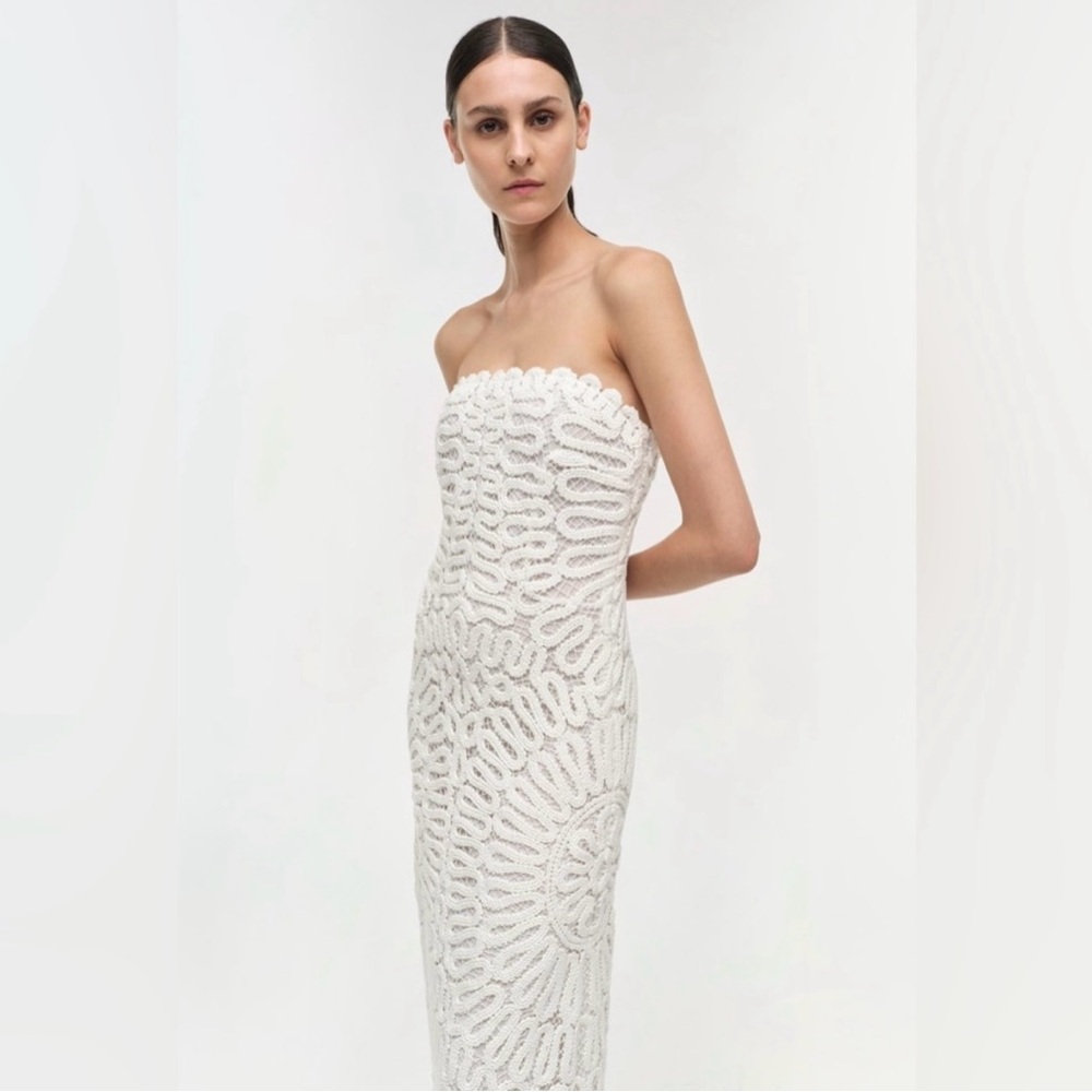 SIMKHAI lace dress with corset